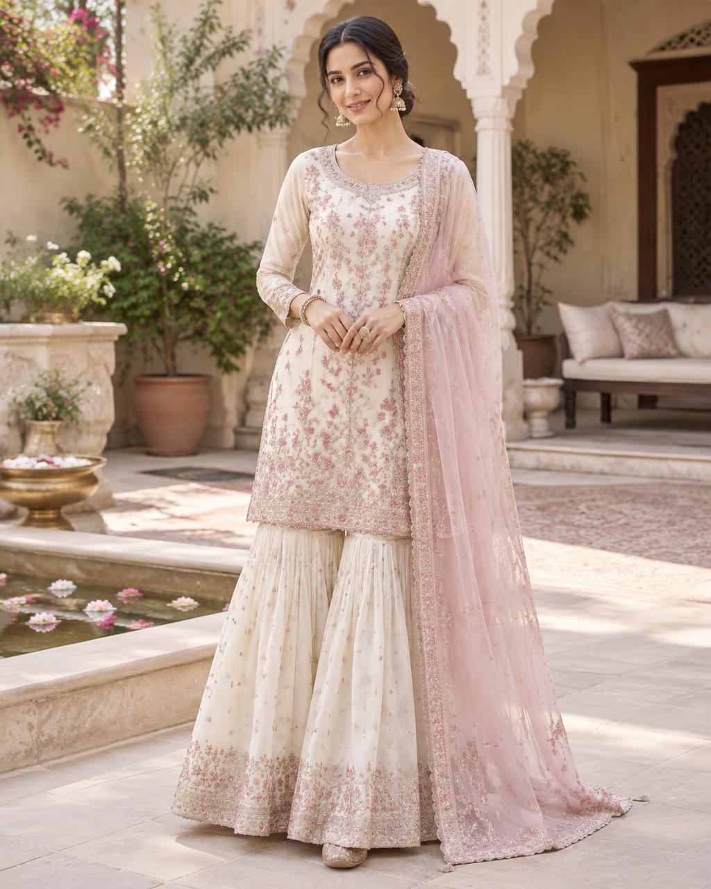 Gulabi Sharara Set