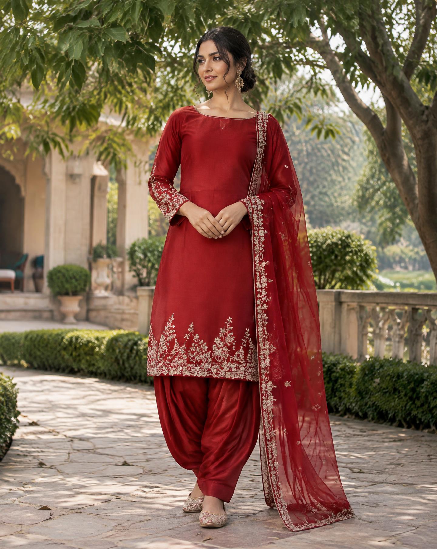 Surkh Salwar Suit